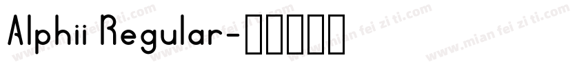 Alphii Regular字体转换